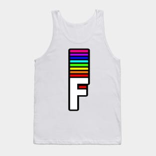 Rainbow Letter, F Tank Top